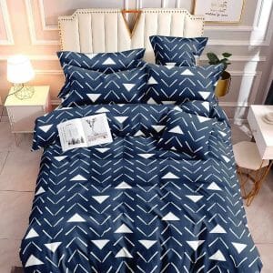 Triangle Dark Blue - 100% Premium Canadian Cotton Bedsheet