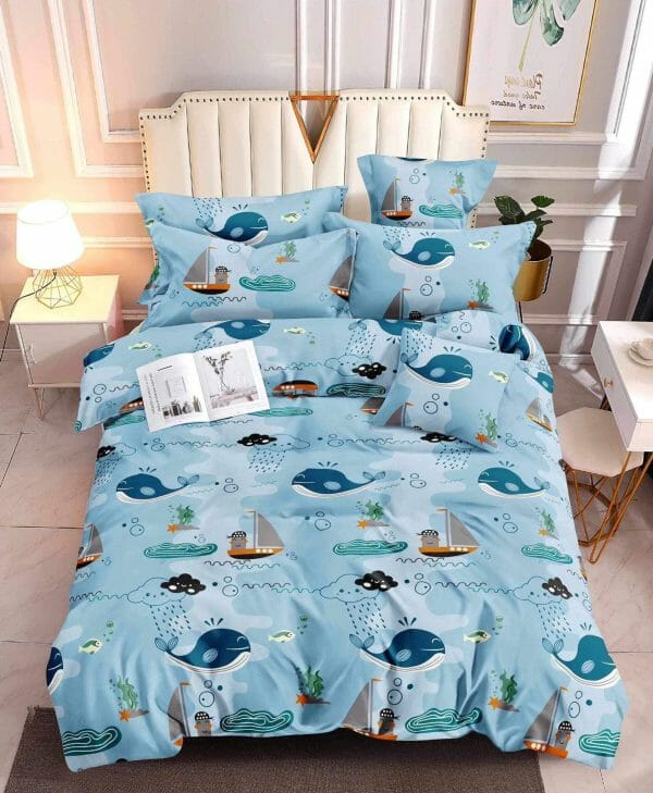 Blue Whale - 100% Premium Canadian Cotton Bedsheet