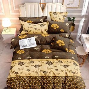 Brown Blossom - 100% Premium Canadian Cotton Bedsheet