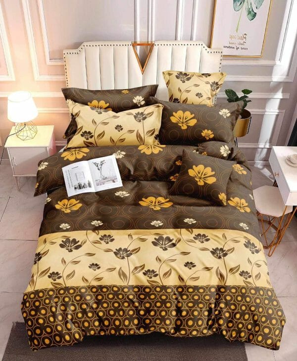 Brown Blossom - 100% Premium Canadian Cotton Bedsheet