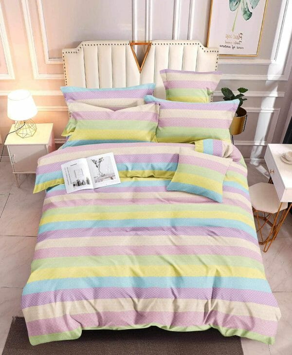 Colorful Ribbon- 100% Premium Canadian Cotton Bedsheet