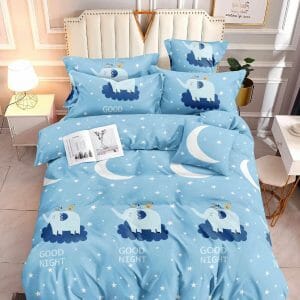 Elephant Blue- 100% Premium Canadian Cotton Bedsheet