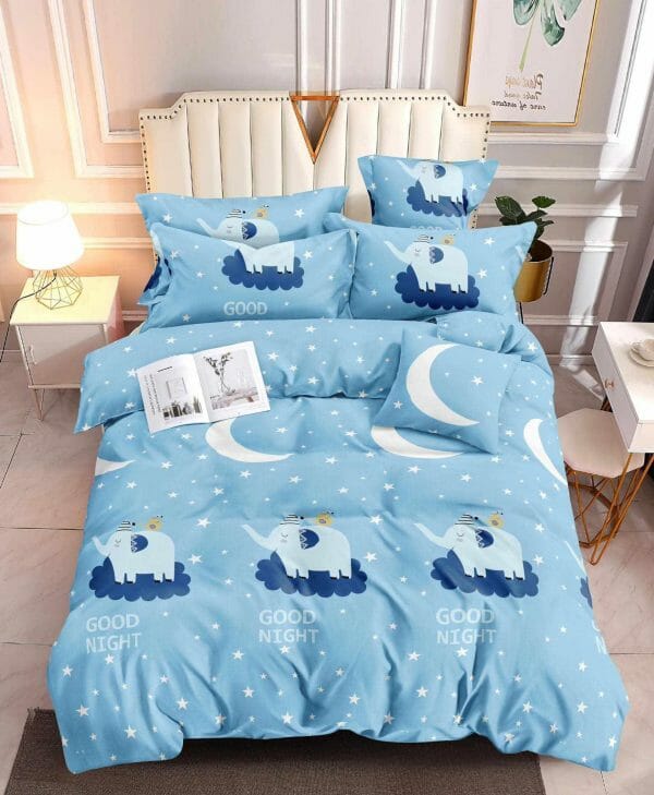 Elephant Blue- 100% Premium Canadian Cotton Bedsheet