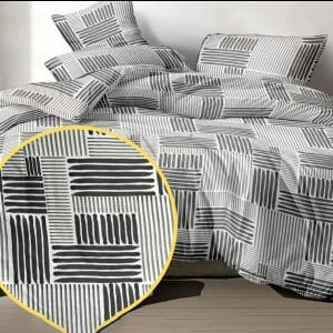 Graphic Line White- 100% Premium Canadian Cotton Bedsheet