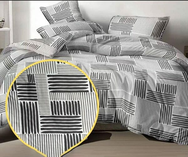 Graphic Line White- 100% Premium Canadian Cotton Bedsheet