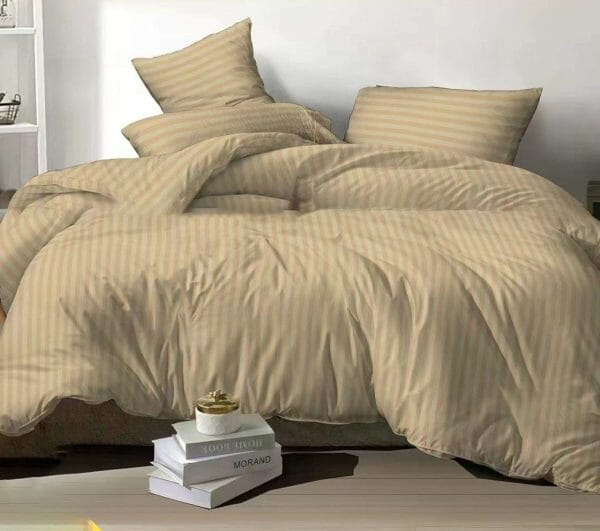 Stripe Beige - 100% Premium Canadian Cotton Bedsheet