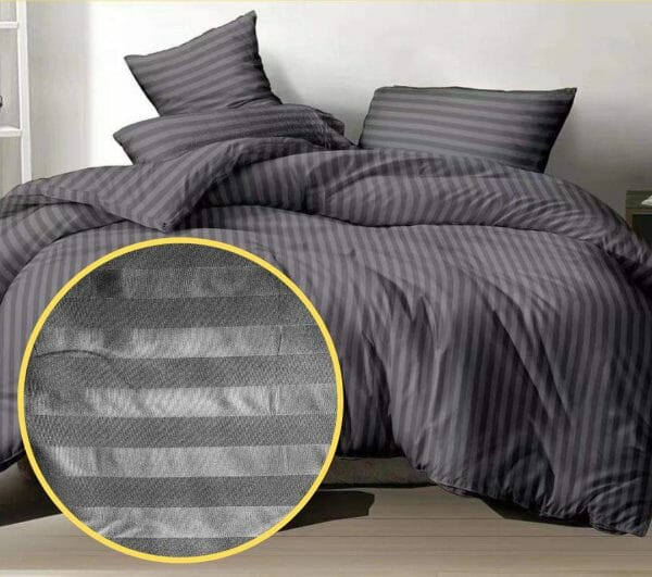 Stripe Dark Gray - 100% Premium Canadian Cotton Bedsheet