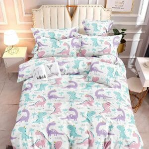 Dino Pastel - 100% Premium Canadian Cotton Bedsheet