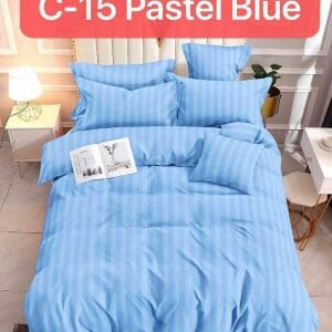 stripe light blue - 100% Premium Canadian Cotton Bedsheet