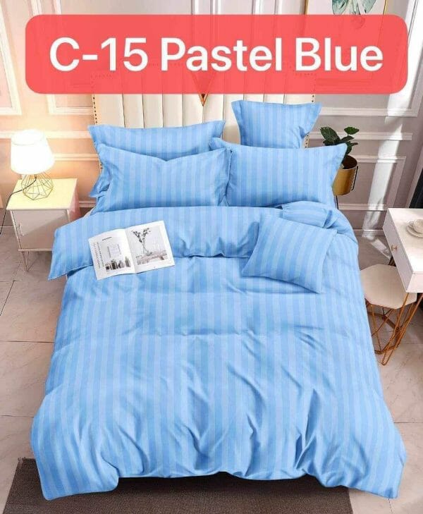 stripe light blue - 100% Premium Canadian Cotton Bedsheet