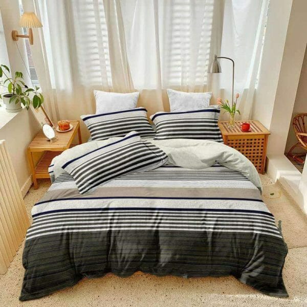 stripe line black - 100% Premium Canadian Cotton Bedsheet