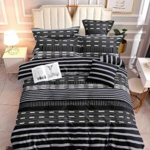 Broken Black Lines- 100% Premium Canadian Cotton Bedsheet