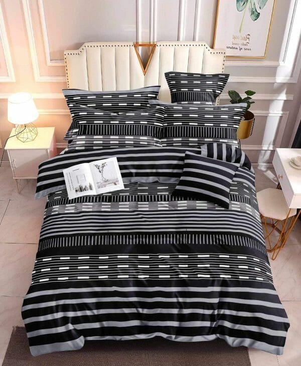 Broken Black Lines- 100% Premium Canadian Cotton Bedsheet