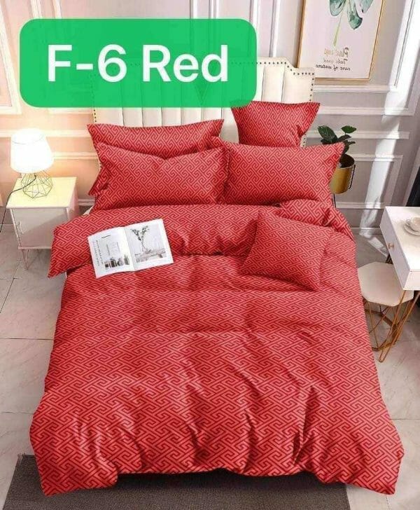 Maze Red - 100% Premium Canadian Cotton Bedsheet