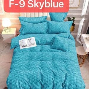 Maze Skyblue - 100% Premium Canadian Cotton Bedsheet