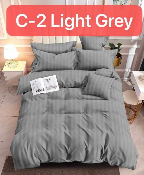 Stripe Gray - 100% Premium Canadian Cotton Bedsheet