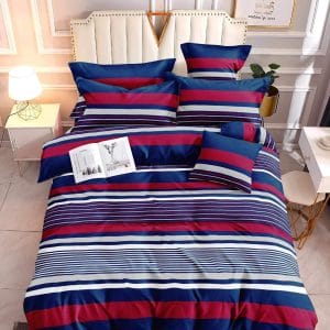 Navy Stripe- 100% Premium Canadian Cotton Bedsheet