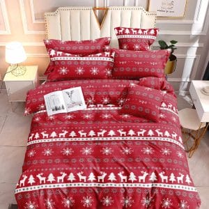 Christmas Red- 100% Premium Canadian Cotton Bedsheet