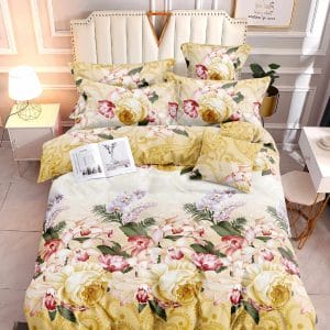 Golden Bloom- 100% Premium Canadian Cotton Bedsheet