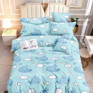 Whale Symphony- 100% Premium Canadian Cotton Bedsheet