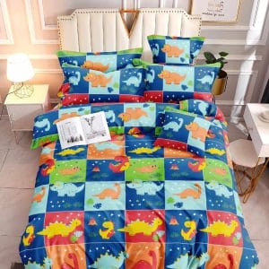 Dino Patchwork- 100% Premium Canadian Cotton Bedsheet