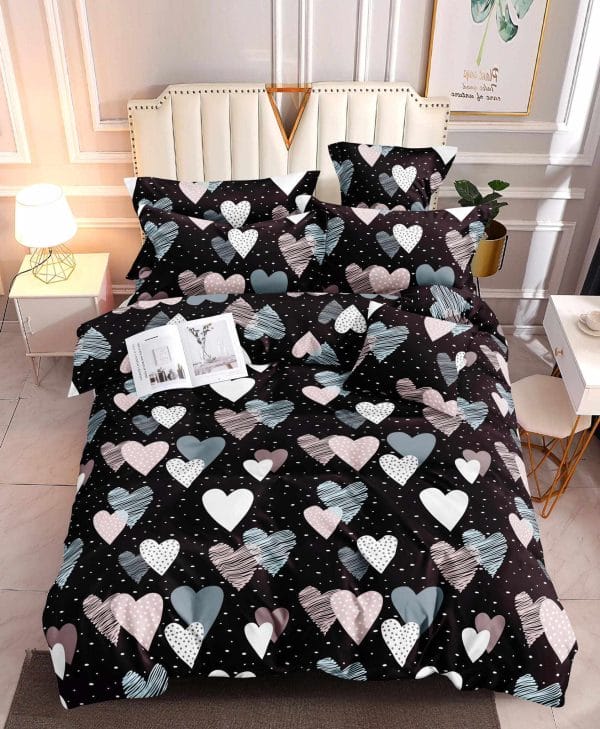 Heartfelt Patterns- 100% Premium Canadian Cotton Bedsheet