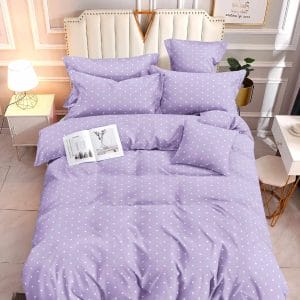 Polka Lavender- 100% Premium Canadian Cotton Bedsheet