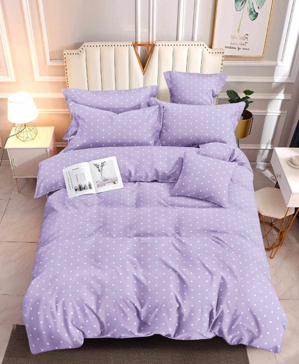 Polka Lavender- 100% Premium Canadian Cotton Bedsheet