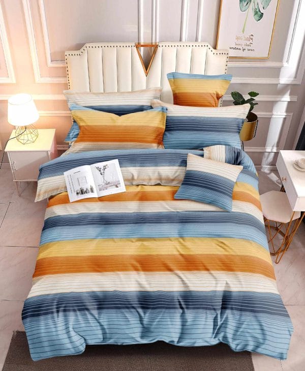 Sunset Stripes- 100% Premium Canadian Cotton Bedsheet