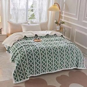 Two-Tone Green - Fleece Blanket