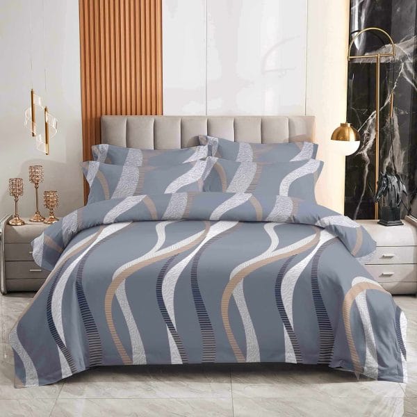 Abstract Waves- 100% Premium Canadian Cotton Bedsheet