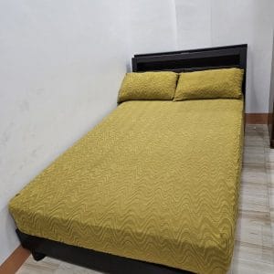 No Lukot Embossed Mustard Brown- 100% Premium Canadian Cotton Bedsheet