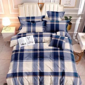 Plaid Elegance- 100% Premium Canadian Cotton Bedsheet