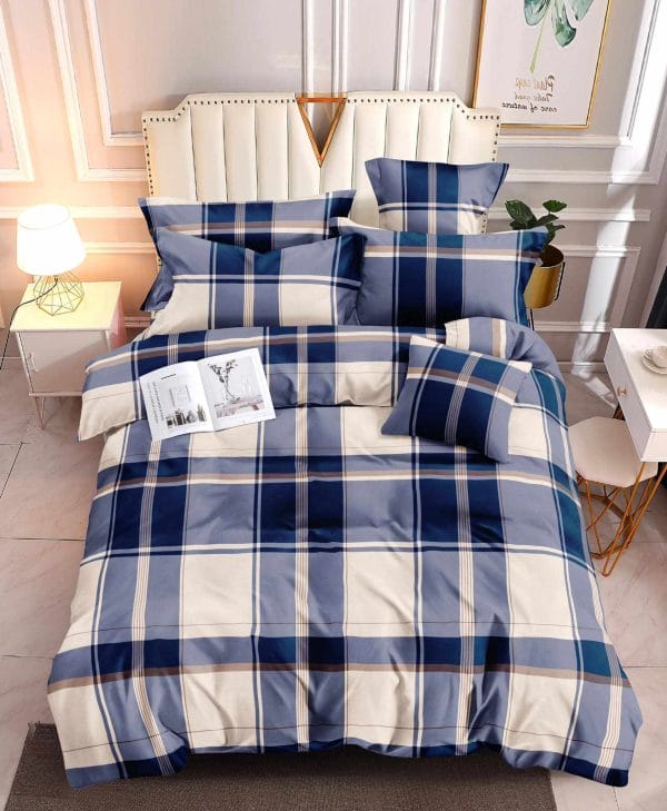 Plaid Elegance- 100% Premium Canadian Cotton Bedsheet