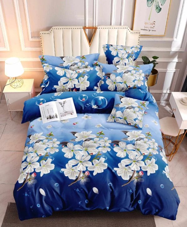 Floral Dive- 100% Premium Canadian Cotton Bedsheet