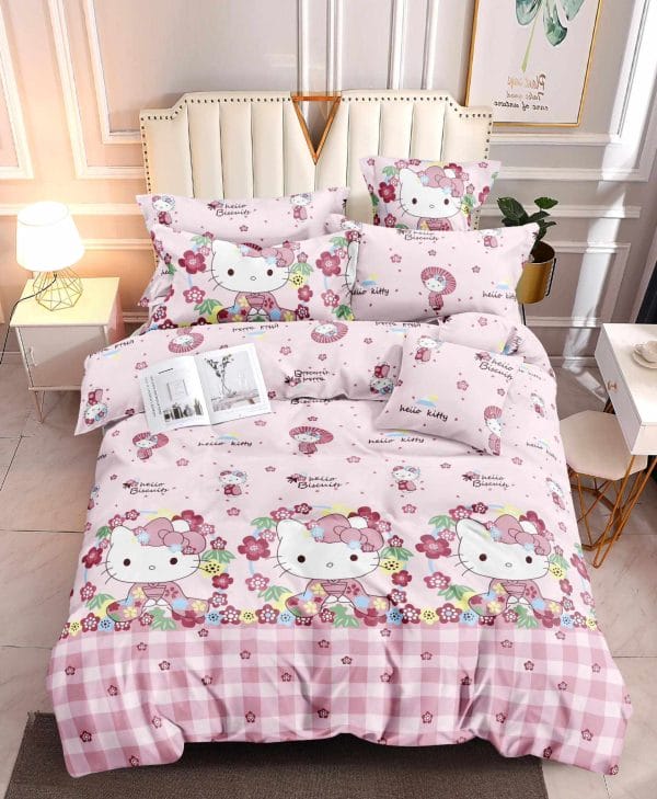 Kitty Blossom- 100% Premium Canadian Cotton Bedsheet