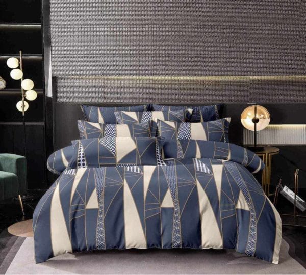 Navy Origami- 100% Premium Canadian Cotton Bedsheet