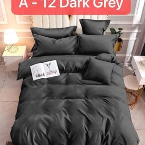 Plain Dark Gray- 100% Premium Canadian Cotton Bedsheet