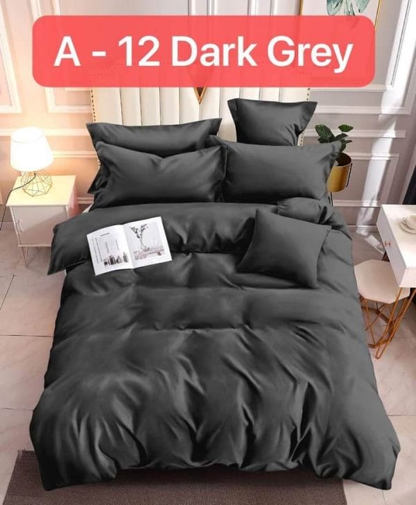 Plain Dark Gray- 100% Premium Canadian Cotton Bedsheet