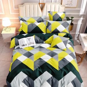 Lime Geometrics- 100% Premium Canadian Cotton Bedsheet