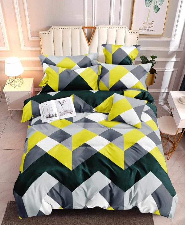 Lime Geometrics- 100% Premium Canadian Cotton Bedsheet