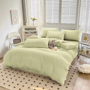 Spring Check- 100% Premium Canadian Cotton Bedsheet