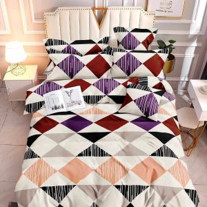 Geometric Harmony- 100% Premium Canadian Cotton Bedsheet