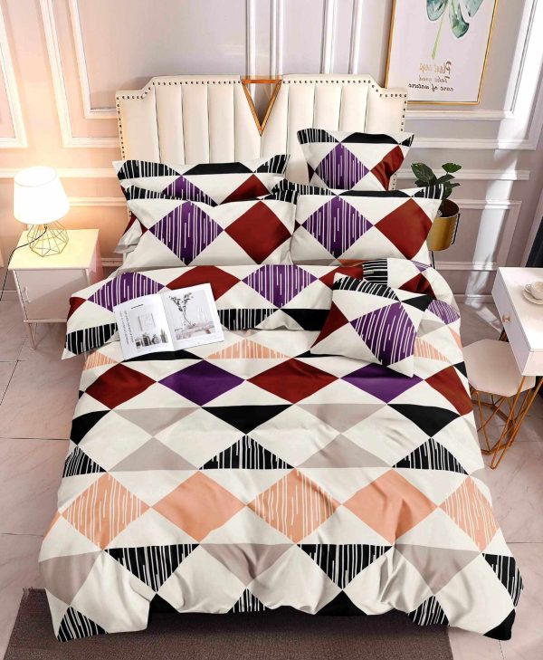 Geometric Harmony- 100% Premium Canadian Cotton Bedsheet