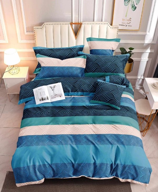 Ocean Waves- 100% Premium Canadian Cotton Bedsheet