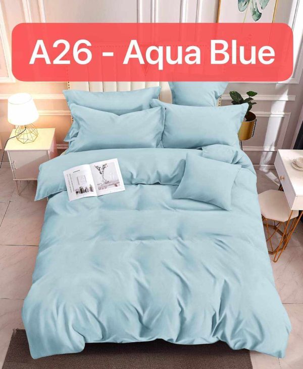 Aqua Blue- 100% Premium Canadian Cotton Bedsheet