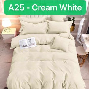 Cream White- 100% Premium Canadian Cotton Bedsheet