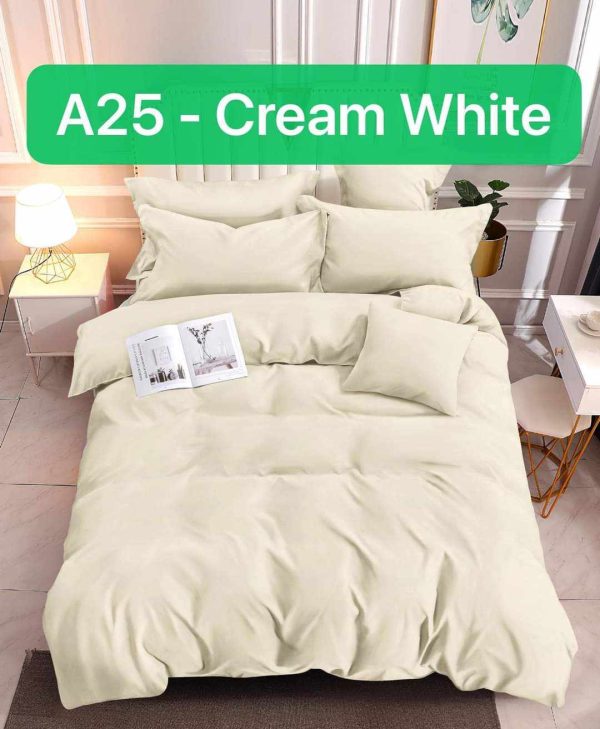 Cream White- 100% Premium Canadian Cotton Bedsheet