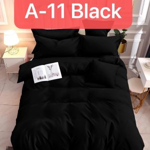 Plain Black- 100% Premium Canadian Cotton Bedsheet