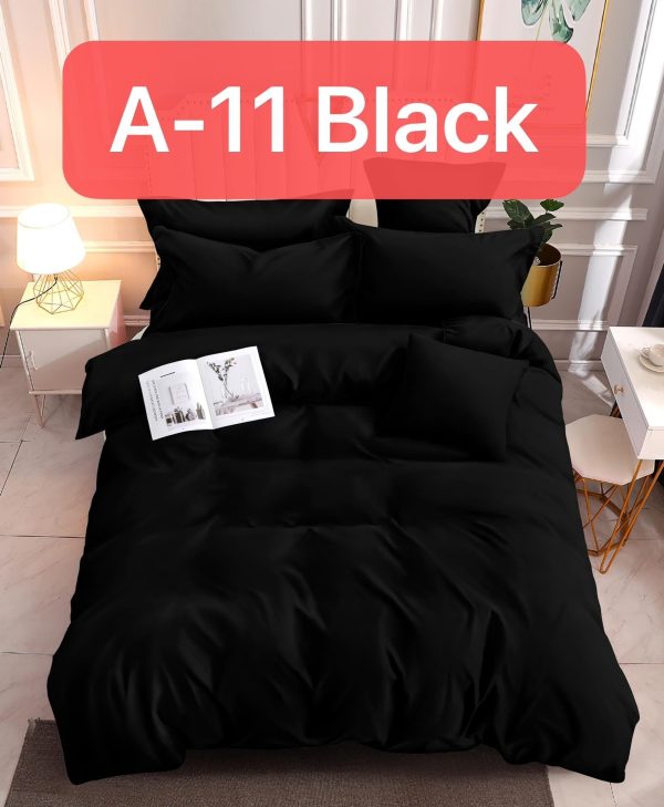 Plain Black- 100% Premium Canadian Cotton Bedsheet